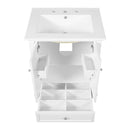 Modern Bathroom Vanity With Sink, Cabinet With Drawer And Dividers, Rectangular Storage Unit