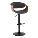 Curvo - Mid Century Modern Adjustable Barstool With Swivel & Rounded T Footrest (Set of 2) by HouseOfZazla