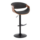 Curvo - Mid Century Modern Adjustable Barstool With Swivel & Rounded T Footrest (Set of 2) by HouseOfZazla