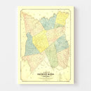 Vintage Map of Pike County, Pennsylvania 1856