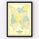 Vintage Map of Pike County, Pennsylvania 1856