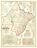 Vintage Map of Pike County, Pennsylvania 1872