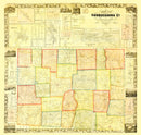 Vintage Map of Susquehanna County, Pennsylvania 1858