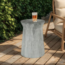 Round Outdoor End Table - Marble by HouseOfZazla