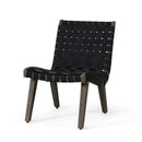 Lounge Chair With Stunning Rope Weave Design, (Set of 2) - Black