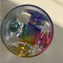 Rainbow Diamond Acrylic Glasses Drinking (Set of 4) Hi Ball 17Oz, Bpa Free Plastic Cocktail Glasses - Clear by HouseOfZazla