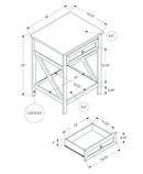 Accent End Table, 2 Tier, Storage Drawer, Transitional Style by HouseOfZazla