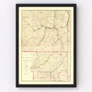 Vintage Map of Warren County, Pennsylvania 1882