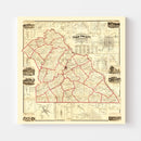 Vintage Map of York County, Pennsylvania 1860