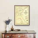 Vintage Map of New Castle County, Delaware 1849