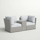 Outdoor Wicker Loveseat With Cushions by Unique Piece Furniture