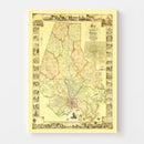 Vintage Map of Baltimore County, Maryland 1857
