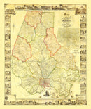 Vintage Map of Baltimore County, Maryland 1857