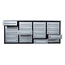 Garage Storage Cabinets With Workbench (With 20 Drawers) - Silver by HouseOfZazla
