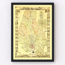 Vintage Map of Baltimore County, Maryland 1857