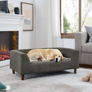 Modern Rectangular Pet Sofa With Backrest And Armrests For Small And Medium Dogs, Soft Cushion by HouseOfZazla