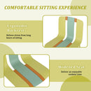 4 Piece Set Of Modern Striped Color- Blocking Single Chairs With Long Table by HouseOfZazla
