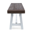 Tranquilizer Outdoor Acacia Wood Bench With Slat Panel Design
