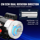 0.75HP Electric Motor 1725 RPM AC 115V/230V 56C Frame by HouseOfZazla