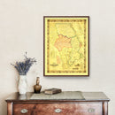 Vintage Map of Harford County, Maryland 1861