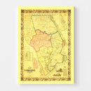 Vintage Map of Harford County, Maryland 1861