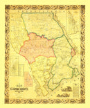 Vintage Map of Harford County, Maryland 1861