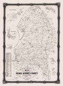Vintage Map of Prince George County, Maryland 1861