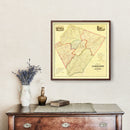 Vintage Map of Albemarle County, Virginia 1875