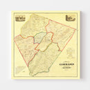 Vintage Map of Albemarle County, Virginia 1875