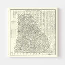 Vintage Map of Cleveland County, North Carolina 1886