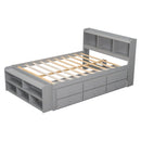 Bed With Bookcase Headboard, Under Bed Storage Drawers And Bed End Storage Case by HouseOfZazla
