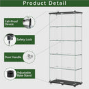 Display Cabinet With Shelf Double Doors And Lock by Unique Piece Furniture