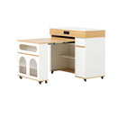 Extendable Dining Table With Folding Top, Rolling Kitchen Island With Drawers And Power Outlet by HouseOfZazla