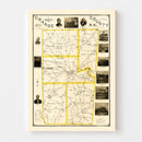 Vintage Map of Orange County, North Carolina 1891