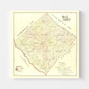 Vintage Map of Abbeville County, South Carolina 1895
