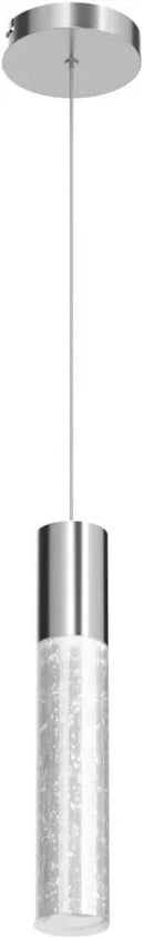 OKELI Pendant Lights Kitchen Island 1 Pack, 6000K Modern LED Bubble Crysta Pendant Light, Chrome Mini Single Island Lights Hanging Lighting for Dining Room, 6W, ETL by CozyNest Decor