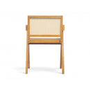 Chandigarh Arm Dining Chair With Natural Cane Design (Set of 2)