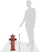 Design Toscano Fire Hydrant Statue Puppy Pee Post and Pet Storage Container, Large 23 Inch, Metal, Full Color by GreenHaven Gardens