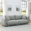 90.5" Modern Couch for Living Room Sofa, Solid Wood Frame and Stable Metal Legs, 2 Pillows, Sofa Furniture for Apartment