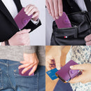 Credit Card Holder Wallet PU Leather Snap Closure Purse Accordion Case with 12 Pcs Card Slots