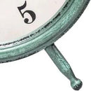 EMAX Home Vintage Green Rustic Retro Table Clock, Silent Non-Ticking, Battery Operated, 10.5"H, 7.28"W, Green Dial, Tabletop, Indoor, Kitchen by CozyNest Decor