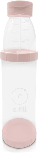 Re-Fill Powder Container To-Go, 2-Compartment Powder Travel Dispenser with Measurements - Powder Container for Protein Powder or Pre-Workout to use On-The-Go (Pink) by TinyTreasures Baby Boutique