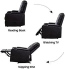 CANMOV Electric Power Recliner Chair Set of 3, Breathable Leather Home Theater Seating with Hidden Arm Storage, Power Recliner Chair with USB Ports and Cup Holders for Living Room,Black by CozyNest Decor