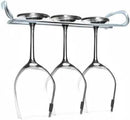 10 Inch Wine Glass Rack Under Cabinet Shelf Stemware Storage Hanging Hanger Organizer Glasses Holder with Drying Under Counter Metal for Kitchen and Bar Set of 4 Silver by CozyNest Decor