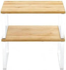 SONGMICS Cabinet Organizer Shelf, Set of 2 Kitchen Counter Shelves, Kitchen Storage, Spice Rack, Stackable, Expandable, Metal and Engineered Wood, Cloud White and Natural Beige UKCS02NW by CozyNest Decor