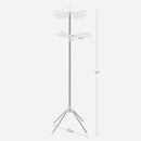 SONGMICS 2-Tier Clothes Drying Rack, 72-Inch Folding Laundry Drying Rack with 3 Rotatable Arms for Hangers, 24 Clips, Stainless Steel, for 27 Pieces of Clothes, White and Silver ULLR512W01 by TinyTreasures Baby Boutique