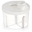 Accmor Baby Formula Dispenser On The Go, Non-Spill Rotating Four-Compartment Formula Container to Go, Milk Powder Kids Snack Container for Infant Toddler Travel Outdoor, White by TinyTreasures Baby Boutique