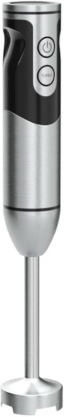 MegaWise Stainless Steel Titanium Reinforced 3-in-1 Immersion Hand Blender, Powerful with 80% Sharper Blades, 12-Speed Corded Blender, Including Whisk and Milk Frother (3-in 1 Black) by TinyTreasures Baby Boutique