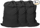 Extra Large Laundry Bag 3 Pack, Black, Travel Laundry Bags with Drawstring Closure, 30"x40", for college, dorm and apartment dwellers (3PCS Black) by TinyTreasures Baby Boutique
