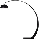 Prismatica | Half Arc Metal Floor Lamp with Brushed Finish | Modern Look for Living Room by CozyNest Decor